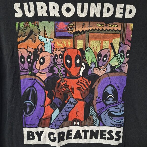 Marvel Deadpool Surrounded By Greatness‎ Graphic T-Shirt Youth L - Picture 2 of 4